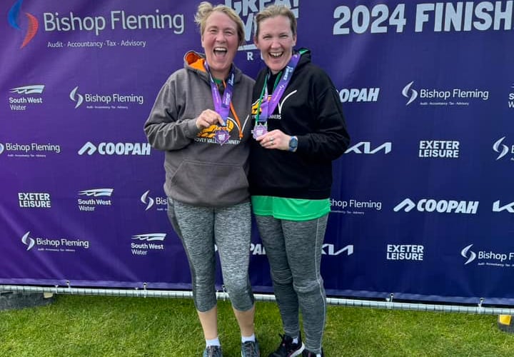 Great West Run representation from Bovey Valley Runners Donna Osborne & Nicola Huckerby