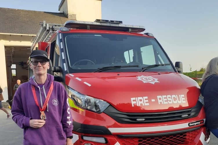 Mandi Robson after the Firefighters Trail Run 10k