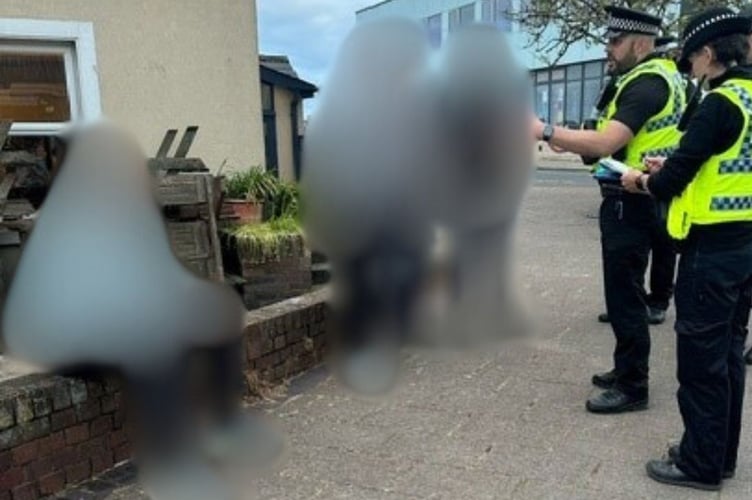 Police teams in Teignmouth. Photo Devon and Cornwall Police 