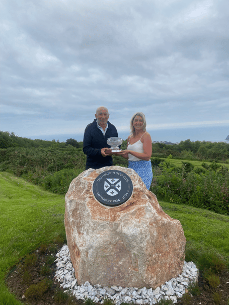 Teignmouth GC- Ladies Captain Hannah Stephens with Seniors Vice Captain John Dabin