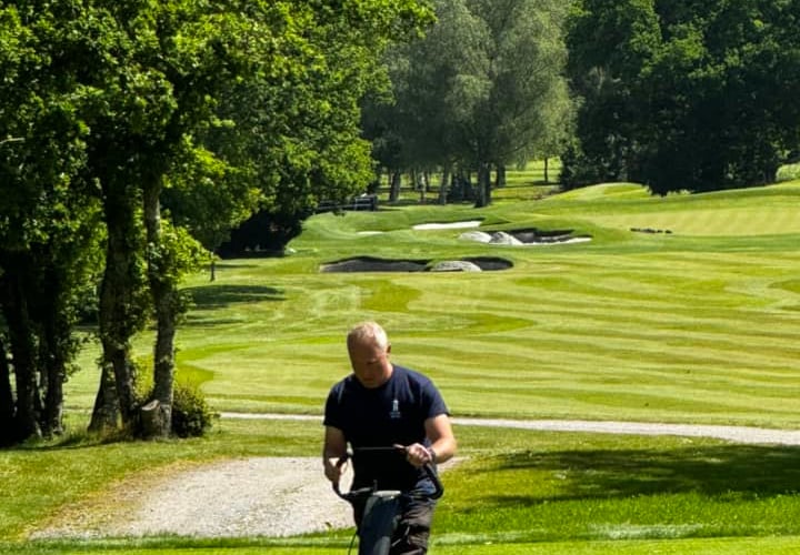 Completing the final touches at Stover Golf Club