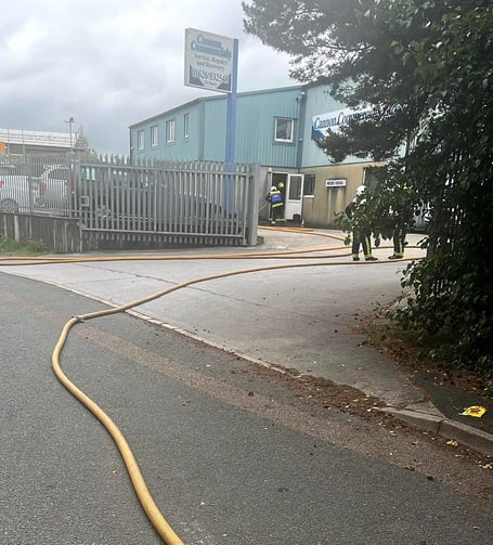 Firefighters at the scene of the incident at Heathfield