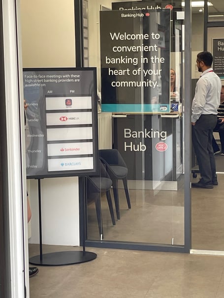 Teignmouth's temporary Cash Access UK banking hub is located in the town's post office