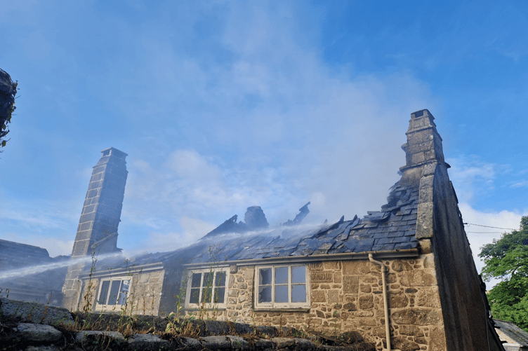 South Tawton house fire where roof collapsed