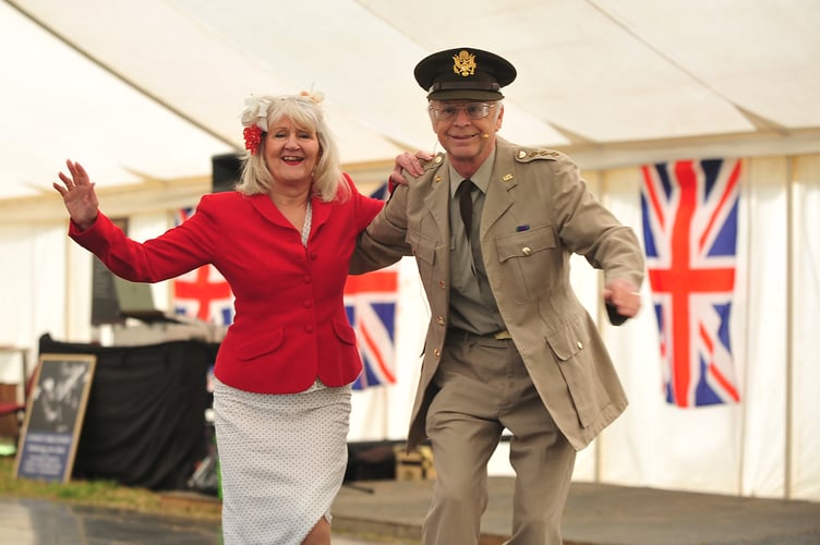 Back to the 1940s weekend with the South Devon Railway at Buckfastleigh.Derek and Jane Narramore from South West Lindy Hoppers