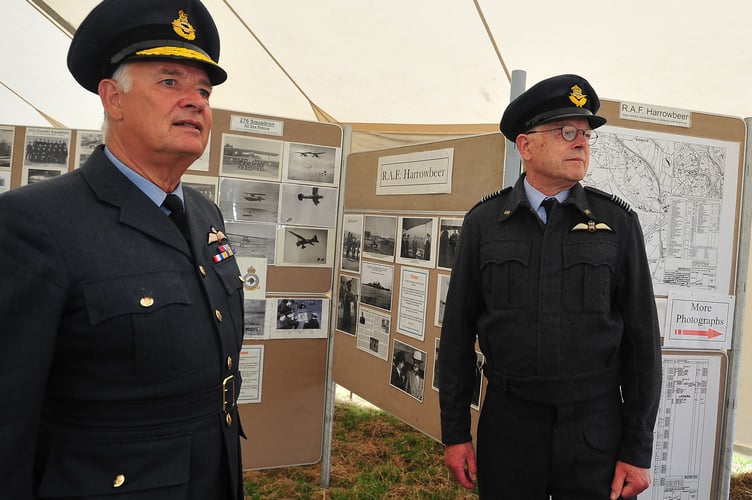 Back to the 1940s weekend with the South Devon Railway at Buckfastleigh.Air Commodore David Pulman and Wing Commander Stephen Fryer 