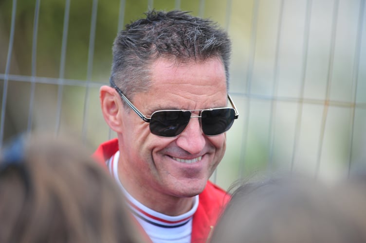 Teignmouth Air Show. The Red Arrows, Red 10 Sqd Ldr Graeme Muscat