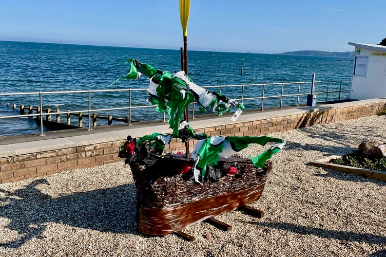 Artist Amy McCarthy's Ghost Ship Lead Belly was inspired by the wrecks in the estuary that are exposed at low tide.