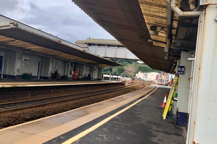 Platform at Dawlish railway station
