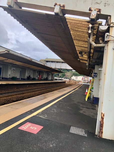 Platform at Dawlish railway station