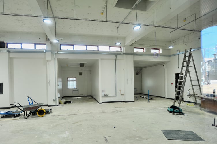 Taking shape - Newton Abbot's new temporary Indoor Market Hall