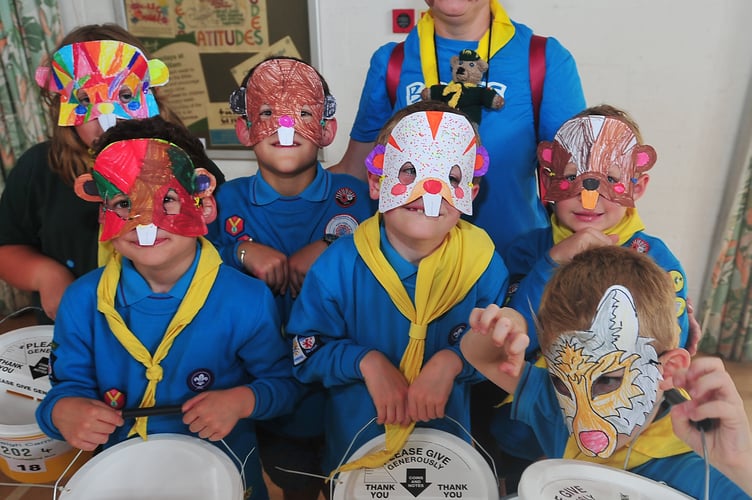 Chudleigh Carnival. Busy little beavers - Chudleigh Beaver Cubs Scouts