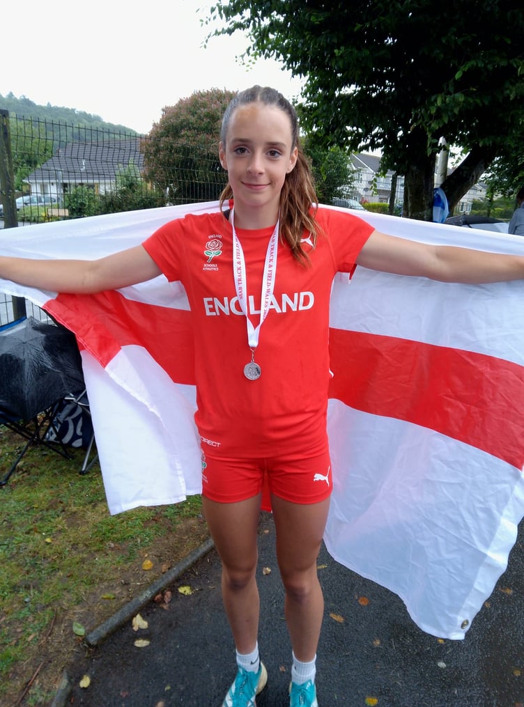 Olivia Steer representing England in Wales
