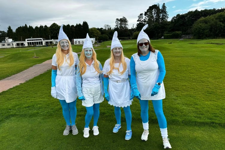 The Smurfs attended Ladies' Captains Day at Stover GC