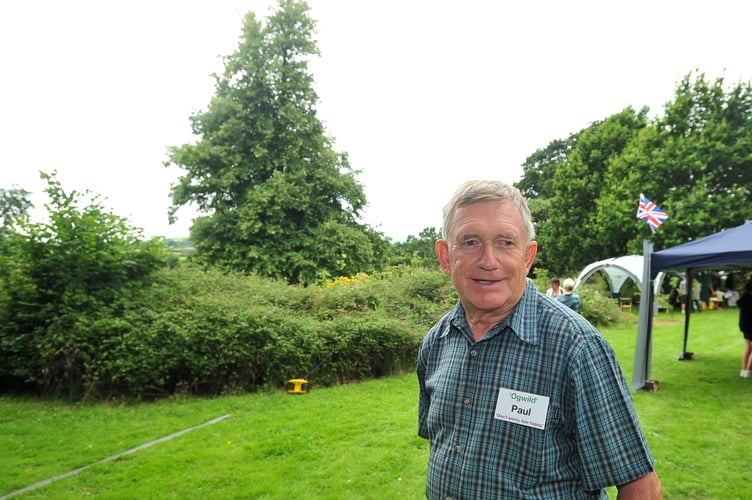 Ogwild open day at Rectory Field in Ogwell.  Ogwild chair Paul Martin