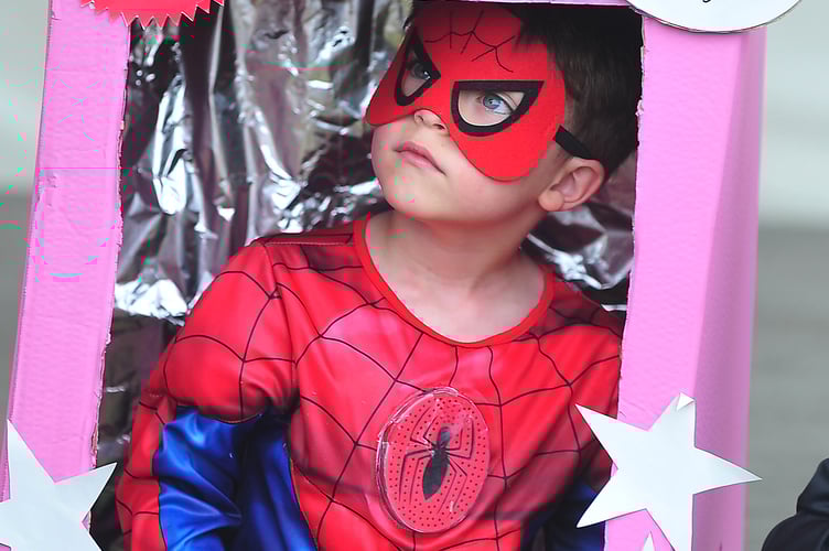 Shaldon Water Carnival children's fancy dress competition and parade.