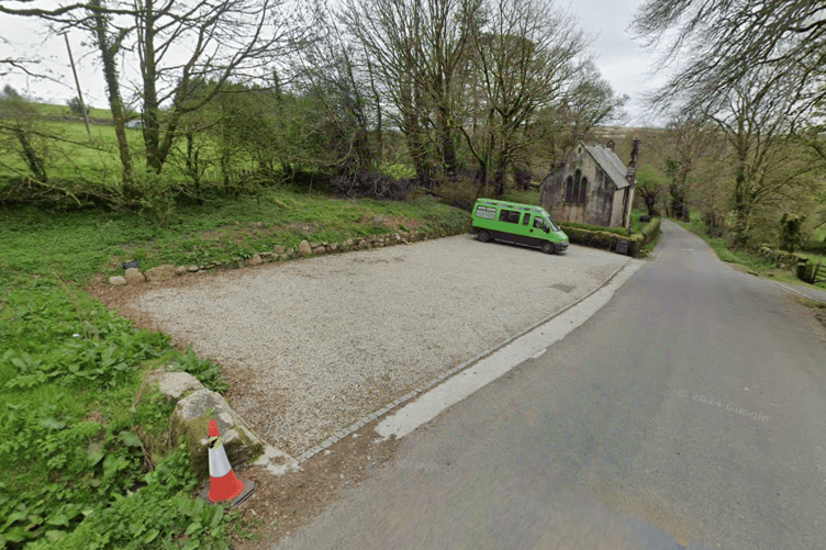 The car park at St Raphael's, Huccaby