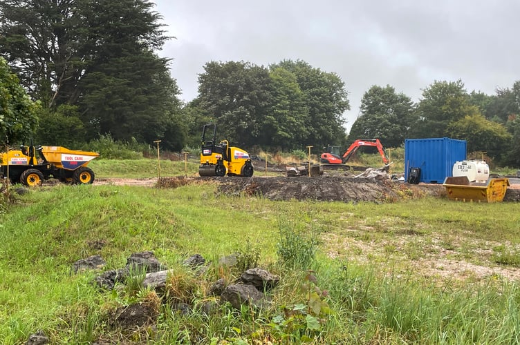 Diggers start work at Dolbeare Meadow Ashburton