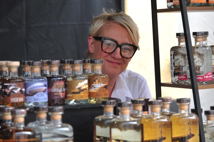 Moretonhampstead Food Festival. Liz Hyde from G &Tea in Lostwithiel