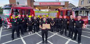 Fire station boss hangs up helmet after 36 years 