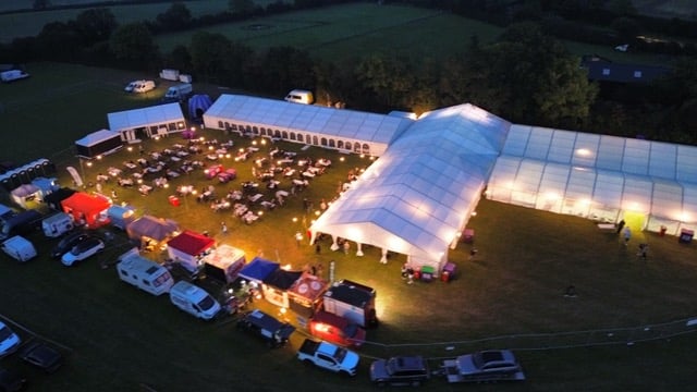 Arial shot of Abbfest 