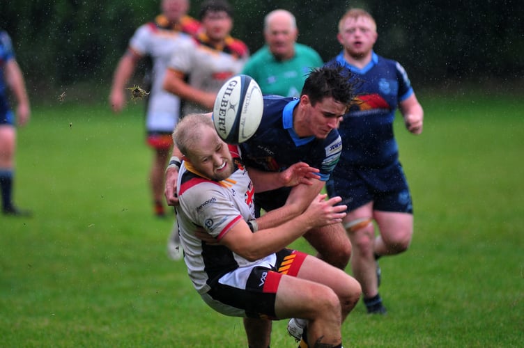 Rugby. Counties 3 Tribute  Devon North & East. Newton Abbot Spartans versus Tiverton II.  A 5-59 drubbing for the All Whites' second team