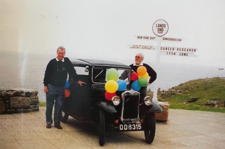John Blanchard celebrating his 65th birthday at Land's End