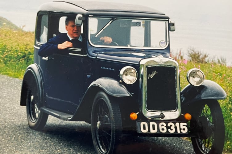 John Blanchard at the wheel of the Austin 7