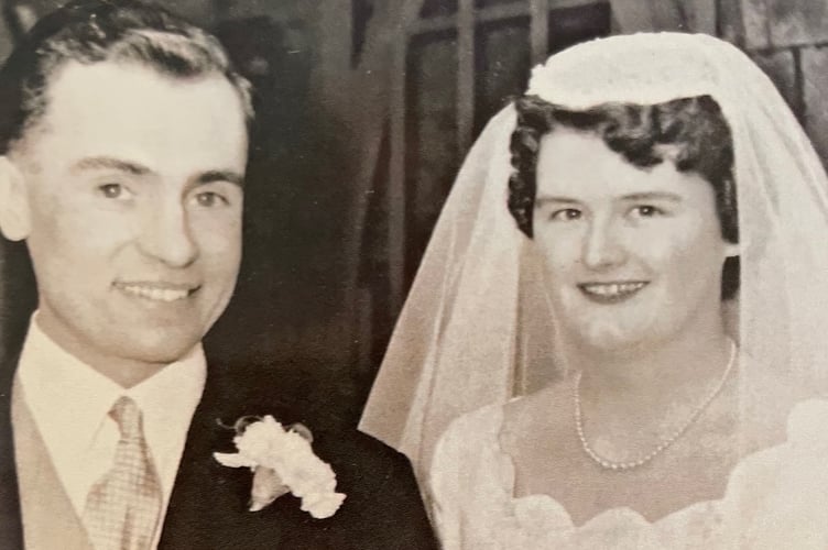 John and Jill Blanchard on their wedding day: March 14 1959