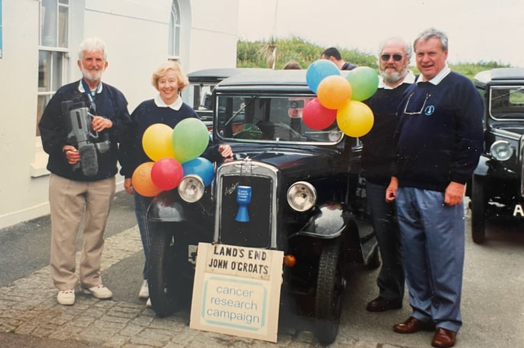 John Blanchard and members of the Newton Abbot Cancer Research UK committee