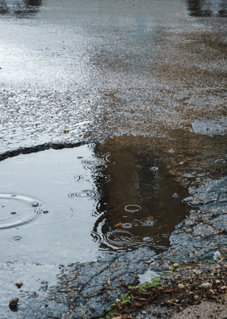 Pothole stock image