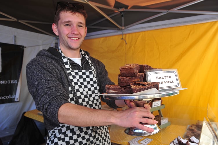 Ashburton Food Festival. Awesome Brownies displayed by  Rob Bull