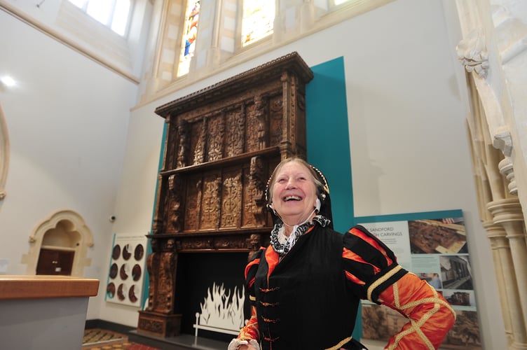 Newton Abbot Museum. Routes, Networks and Connections event. Lady Katherine enthralled visitors with tales of Tudor times