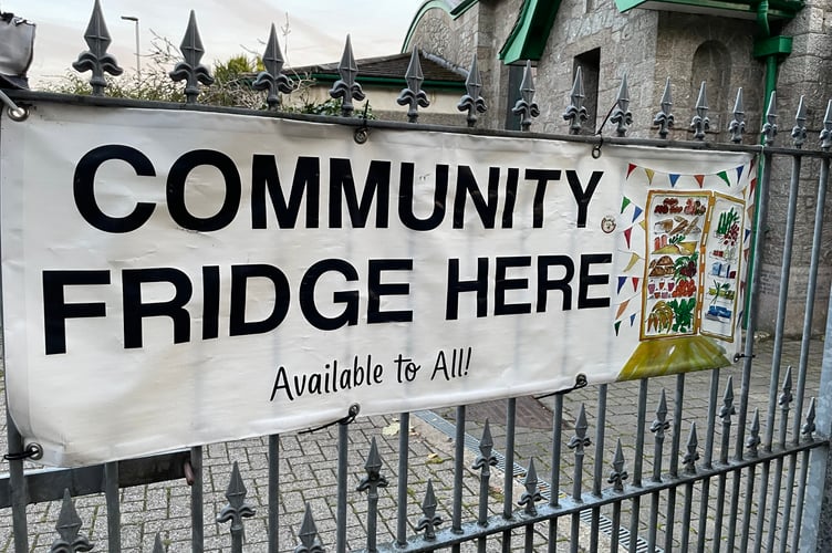 Sign for Bovey Tracey Community Fridge