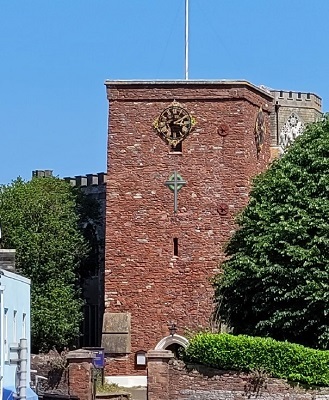 Mock-up of the proposed cross on the tower of St James the Less in Teignmouth