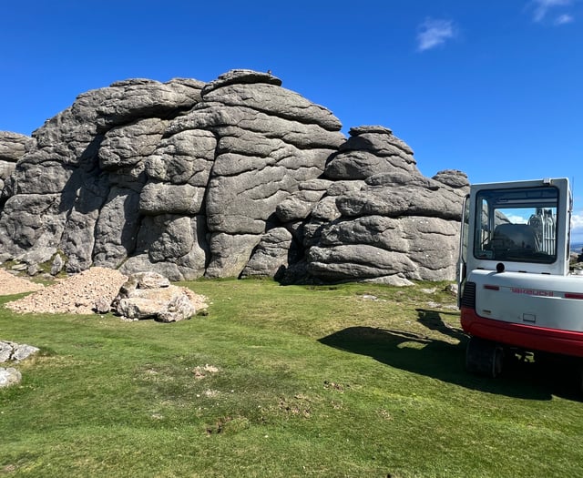 Haytor Rocks are undergoing repairs
