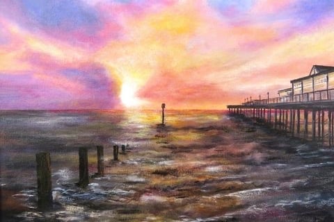 One of the works created by the talented Newton Abbot Art Group at their Autumn Exhibition at the TAAG Gallery in Teignmouth