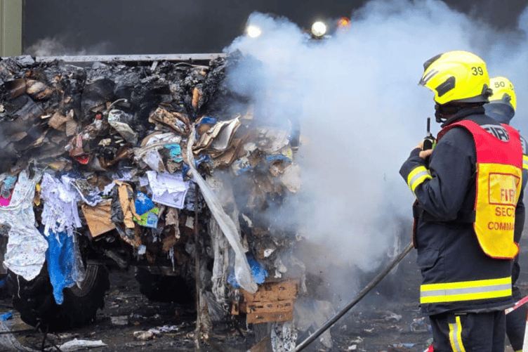 Recycling centre fire in Exeter - 24/09/24