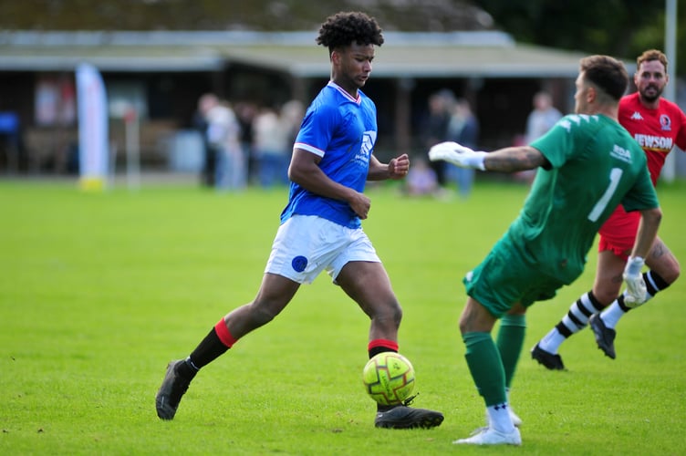 South West Peninsula League football. Premier League East. Honiton Town versus  Newton Abbot Spurs. A 3-2 away win for Spurs  against the Hippos