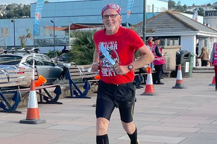 Pirate and cutlass at Teignmouth Promenade parkrun