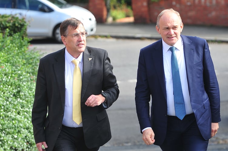 Walkabout - Lib Dem leader Ed Davey and Newton Abbot MP Martin Wrigley in Teignmouth