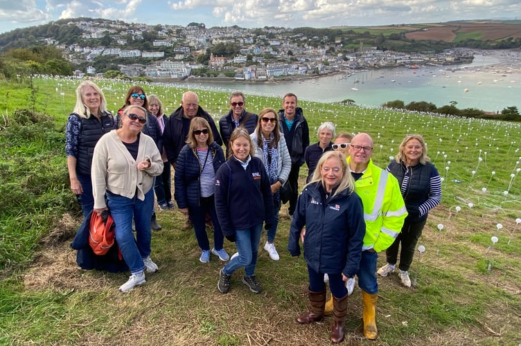 Some of the RNLI volunteers who helped fit the lights