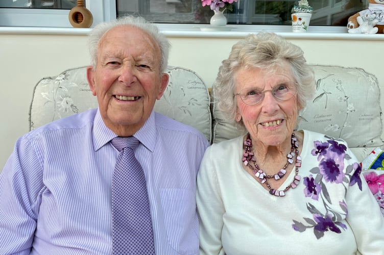 Don and Jean Balsom celebrating their 70th wedding anniversary