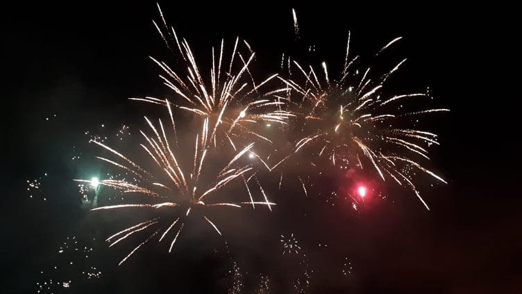 Fireworks lighting up the sky