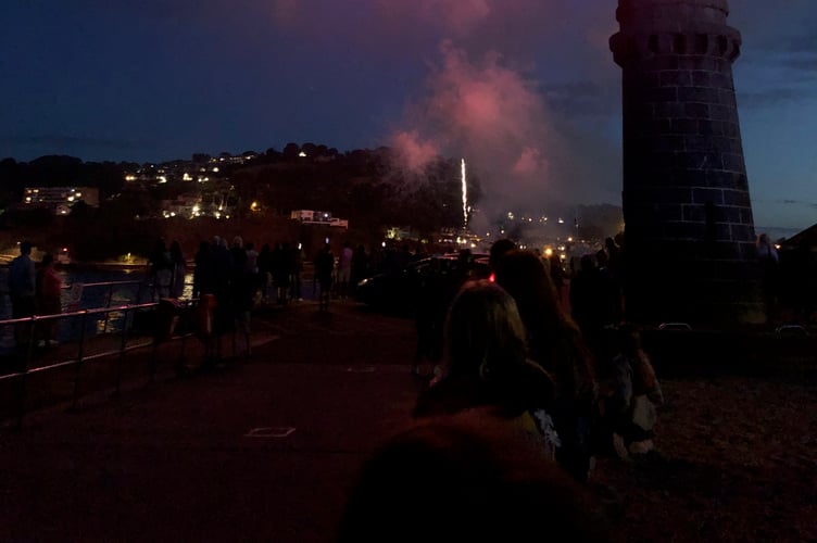 Fireworks at The Point in Teignmouth