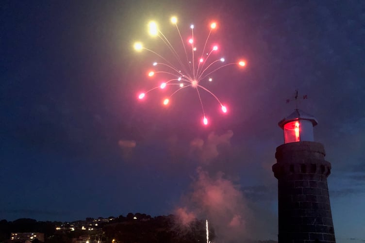 Fireworks at The Point in Teignmouth
