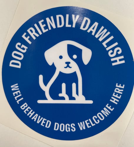 Dawlish businesses will display stickers to encourage dog-owners to shop