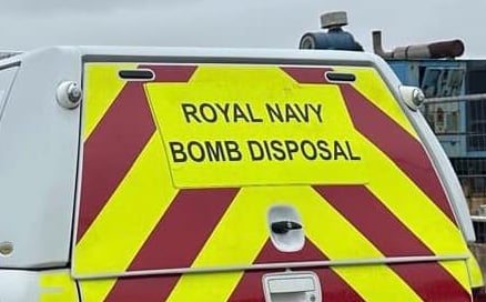 Royal Navy bomb disposal team van