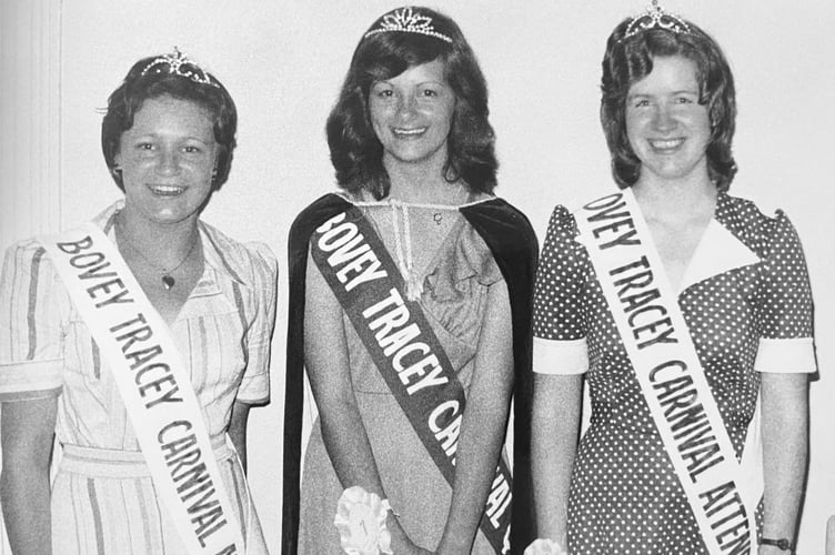 Ashburton Carnival royalty from May 1978 Pictured here are attendants Gillian Mountford and Jackie Holland with Queen Sheila Whiteway