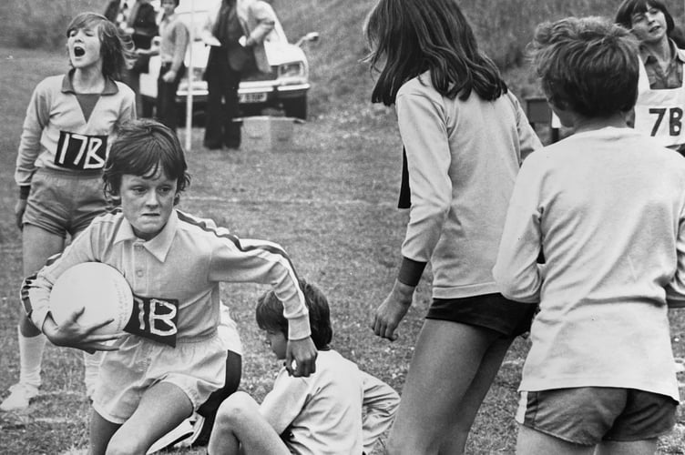 Youngsters in action at the Newton Abbot Primary School Games from June 16, 1977